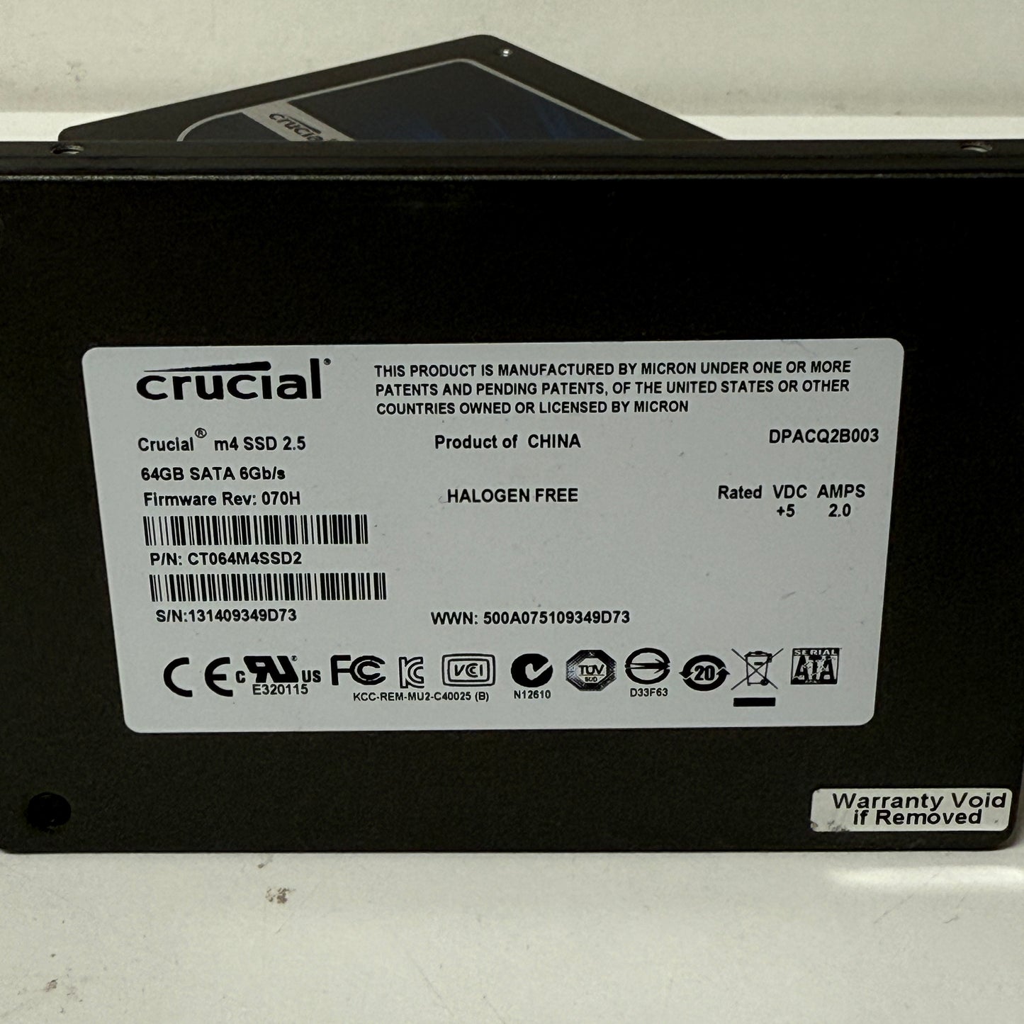 Joblot 5x 2.5" 64GB SSD Storage