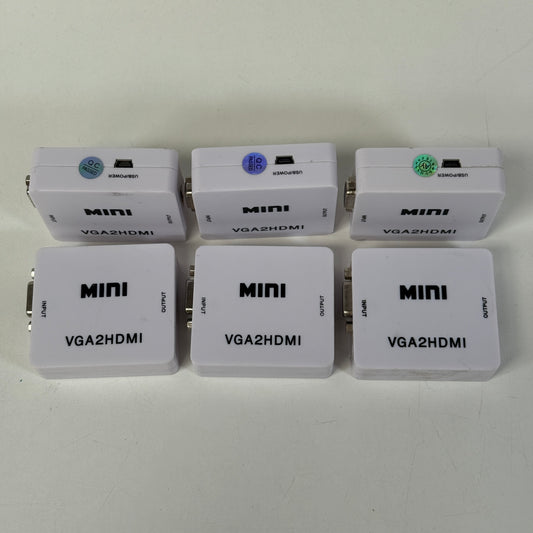 Joblot 6x Mini VGA to HDMI Adapters